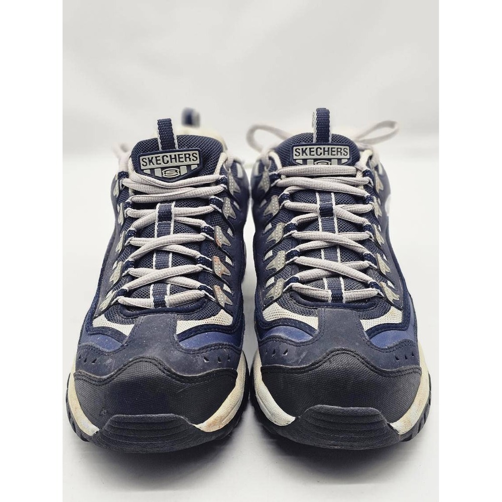 Skechers Steel Toe Work Shoes Men's Sz 12 Navy Blue Grey Chunky Utility Sneakers - Picture 2 of 13